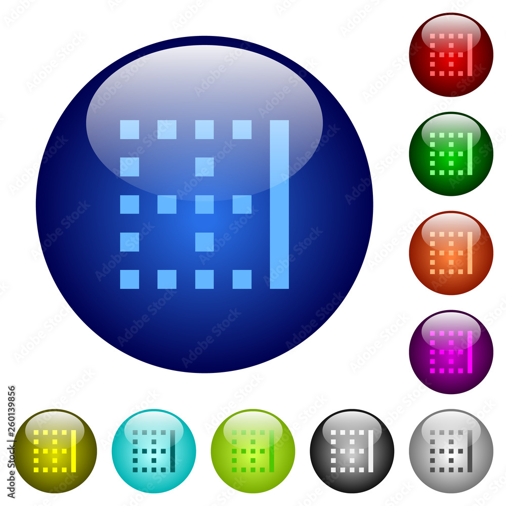 Poster Right border color glass buttons