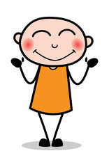 Blushing - Cartoon thief criminal Guy Vector Illustration