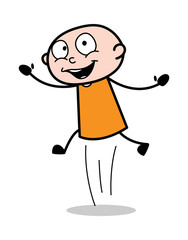 Excitement - Cartoon thief criminal Guy Vector Illustration