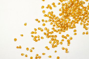 Corn on a white background 