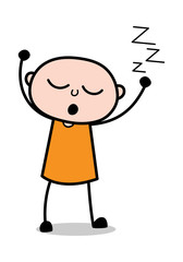 Sleeping - Cartoon thief criminal Guy Vector Illustration