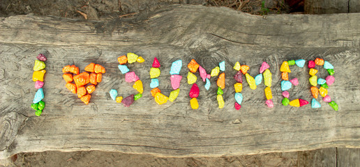 Fototapeta premium The photo of summer word for web background or tourist invitation.