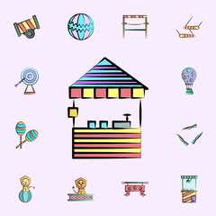 stall with sausages colored icon. circus icons universal set for web and mobile