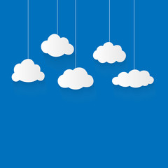 Vector illustration of clouds collection