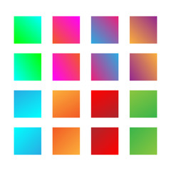 Set of various 16 colorful quads