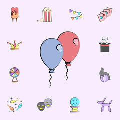 balloons colored icon. circus icons universal set for web and mobile