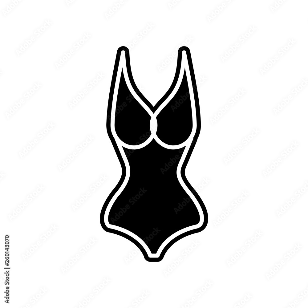 Poster swimsuit icon. element of clothes for mobile concept and web apps icon. glyph, flat icon for website