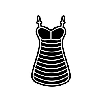 recommend clip art: Nightdress clothes dress icon. Element of clothes for mobile concept and web apps icon. Glyph, flat icon for website design and development, app development