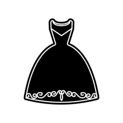 Wedding dresses, clothes  icon. Element of clothes for mobile concept and web apps icon. Glyph, flat icon for website design and development, app development