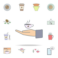 serve cup of coffee icon. coffee icons universal set for web and mobile