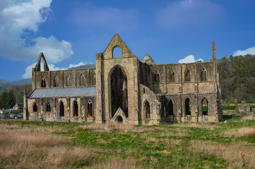 Tintern Abbey Monmouthshire near Chepstow Wales UK ruins of Cistercian monastery popular tourist destination