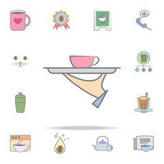 Obraz premium coffee on tray icon. coffee icons universal set for web and mobile