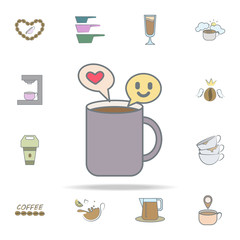 nice conversation for coffee icon. coffee icons universal set for web and mobile