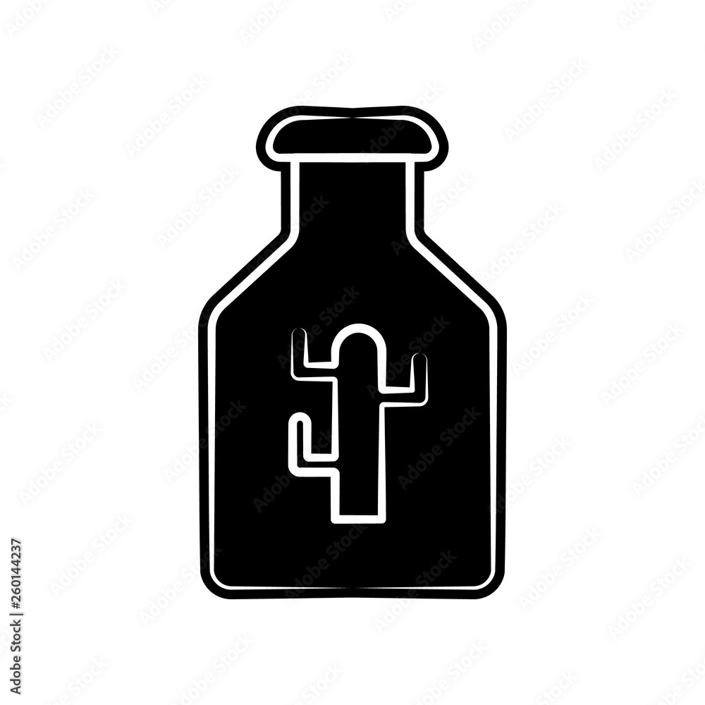 Poster cactus drink icon. element of dia de muertos for mobile concept and web apps icon. glyph, flat icon 