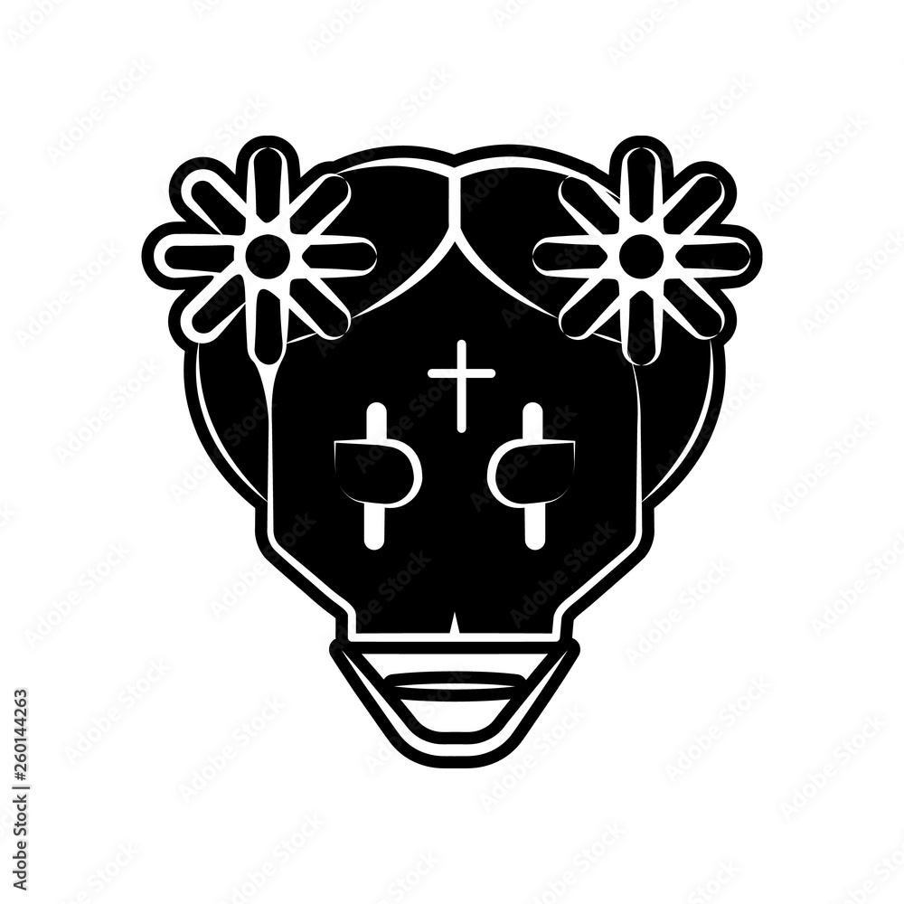 Poster catrina icon. element of dia de muertos for mobile concept and web apps icon. glyph, flat icon for w