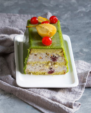 cassata siciliana, traditional sweet from Palermo and Messina for Easter, Sicily, Italy