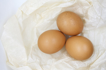 Easter eggs on a white background
