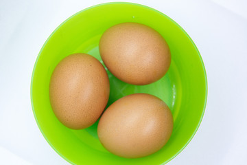 Easter eggs on a white background