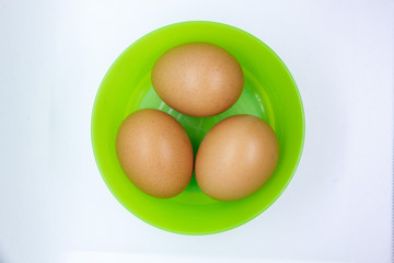 Easter eggs on a white background