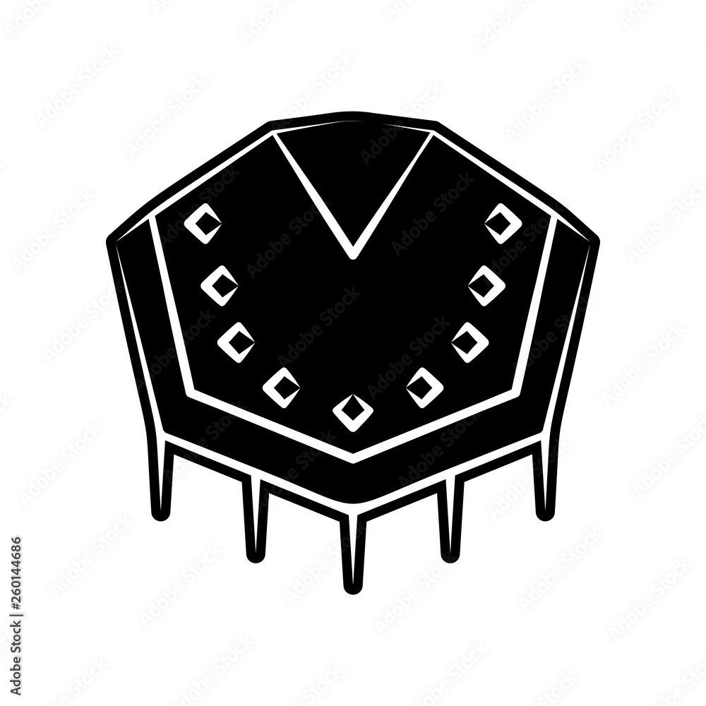 Poster poncho icon. element of dia de muertos for mobile concept and web apps icon. glyph, flat icon for we