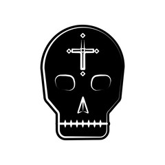 Mexican skull icon. Element of dia de muertos for mobile concept and web apps icon. Glyph, flat icon for website design and development, app development