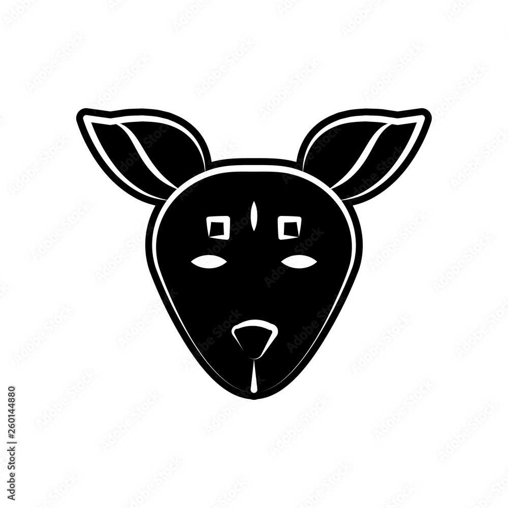 Poster xoloitzcuintle icon. element of dia de muertos for mobile concept and web apps icon. glyph, flat ico
