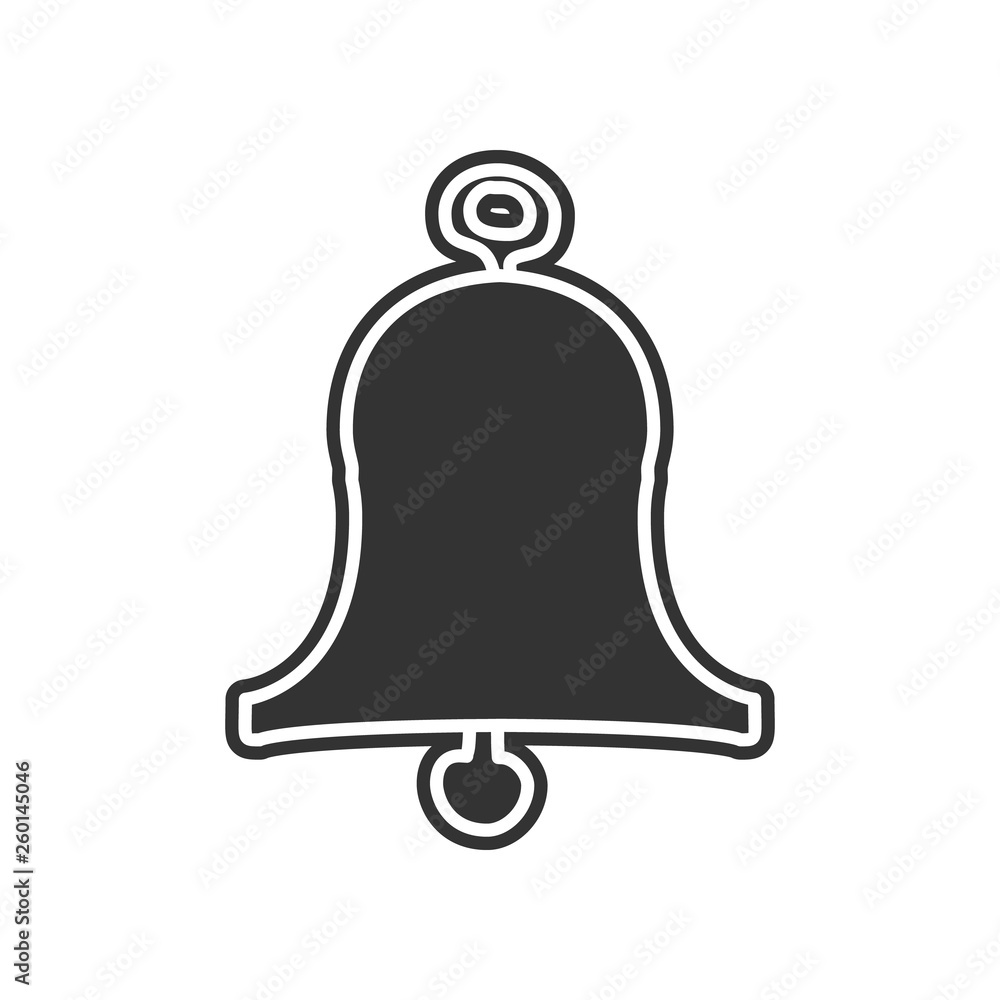 Aufkleber bell sketch icon. element of education for mobile concept and web apps icon. glyph, flat icon for we