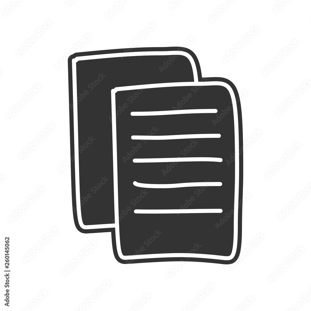 Poster sheets of papers sketch icon. element of education for mobile concept and web apps icon. glyph, flat