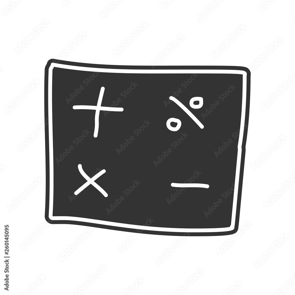 Aufkleber mathematical signs sketch icon. element of education for mobile concept and web apps icon. glyph, fl