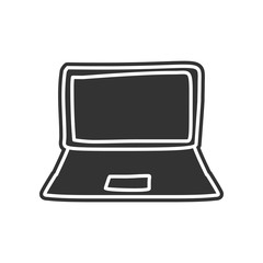 a laptop sketch icon. Element of Education for mobile concept and web apps icon. Glyph, flat icon for website design and development, app development