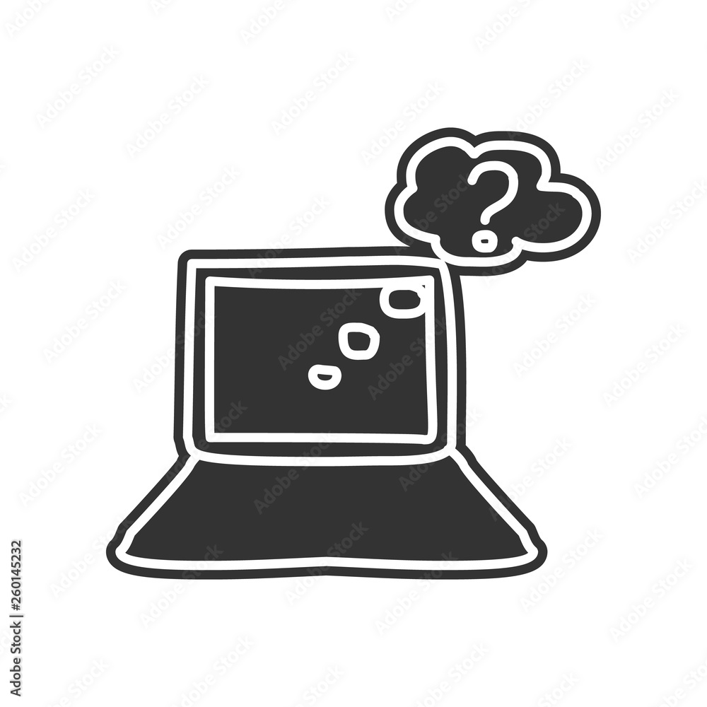 Poster search on the internet sketch icon. element of education for mobile concept and web apps icon. glyph
