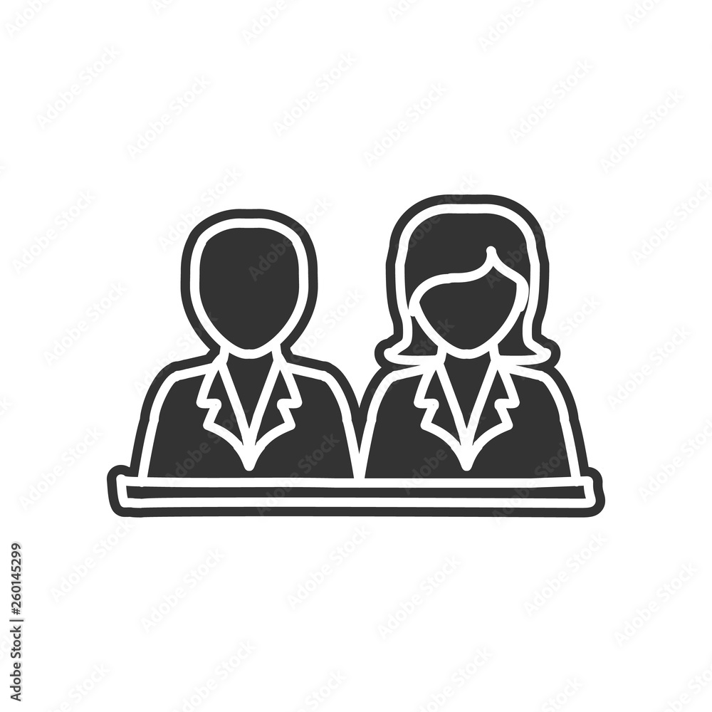 Aufkleber pupils sketch icon. element of education for mobile concept and web apps icon. glyph, flat icon for 