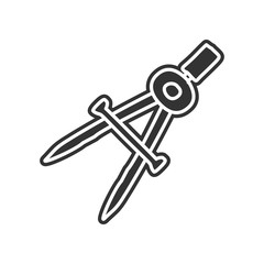 compass sketch icon. Element of Education for mobile concept and web apps icon. Glyph, flat icon for website design and development, app development
