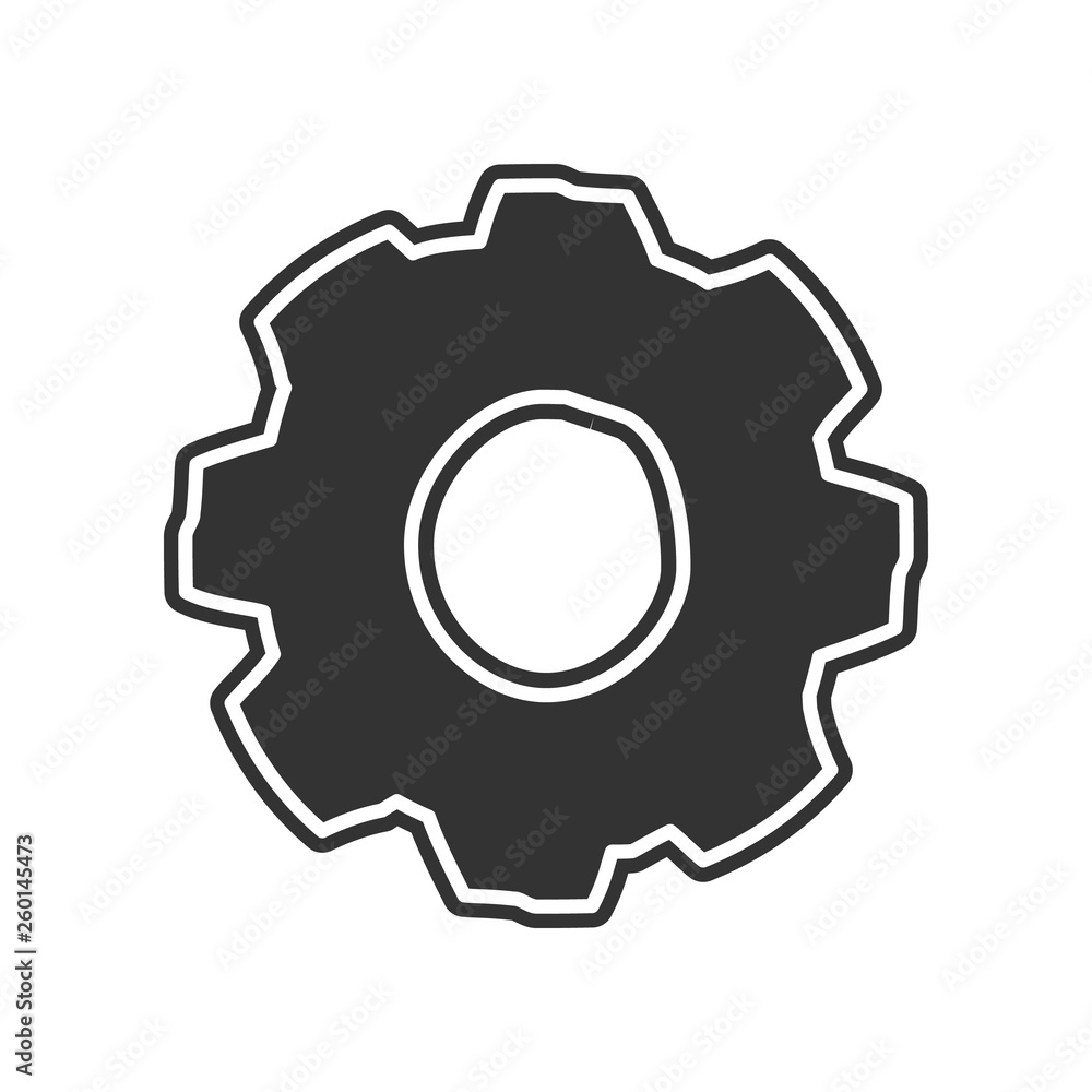 Aufkleber gear sketch icon. element of education for mobile concept and web apps icon. glyph, flat icon for we