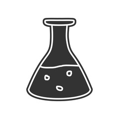 flask with liquid sketch icon. Element of Education for mobile concept and web apps icon. Glyph, flat icon for website design and development, app development