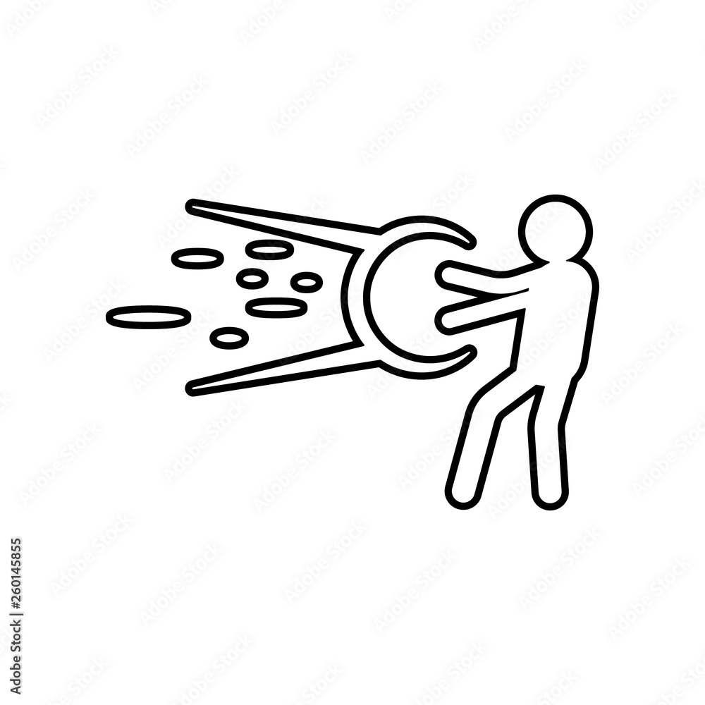 Poster energy man icon. element of hero for mobile concept and web apps icon. outline, thin line icon for w