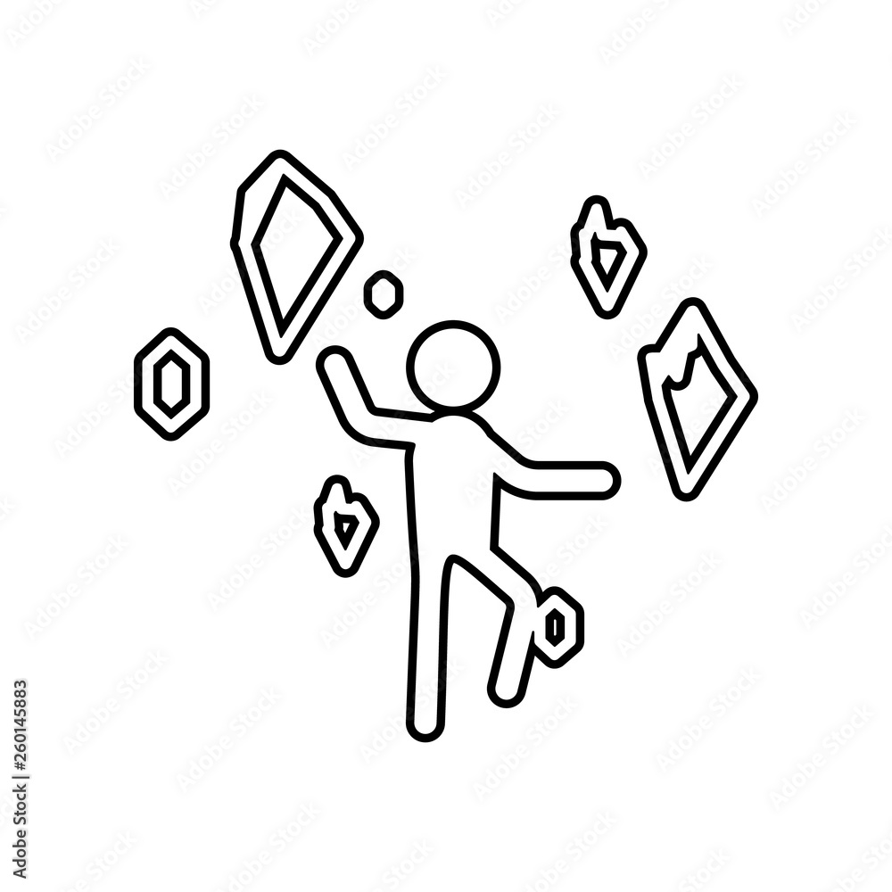 Aufkleber ice man icon. element of hero for mobile concept and web apps icon. outline, thin line icon for webs