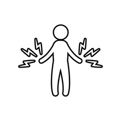 electricity man icon. Element of hero for mobile concept and web apps icon. Outline, thin line icon for website design and development, app development