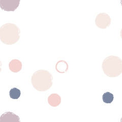 Polka dots pastel seamless pattern