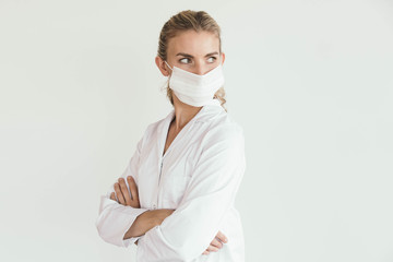 Nurse Wearing Mouth Mask or Surgical Mask