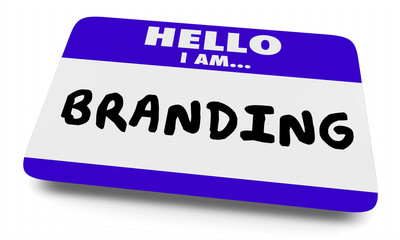 Branding Marketing Advertising Name Tag Sticker 3d Illustration