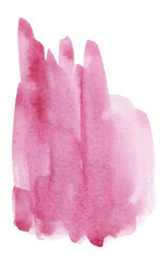 watercolor stain on white paper. Isolated element for design. hand-drawn texture on paper