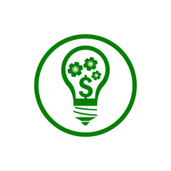 business, develop,setting, innovation, creative idea management green color icon