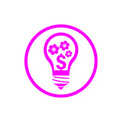 business, develop,setting, innovation, creative idea management magenta color  icon