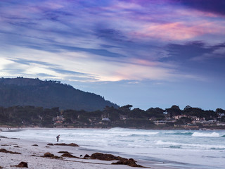 Purple Dawn on Carmel Cove, California