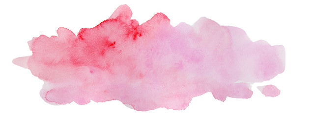 Obraz premium watercolor stain on white paper. Isolated element for design. hand-drawn texture on paper