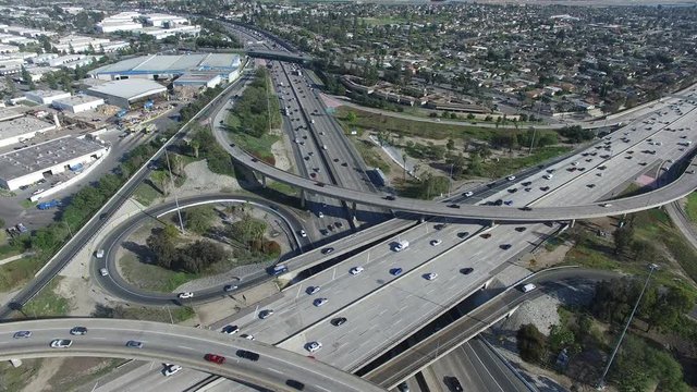 4K Aerial View of Los Angeles Freeway California 01.MOV