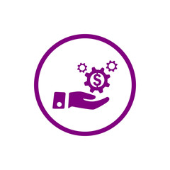 business, develop,setting, innovation, creative idea management purple color  icon