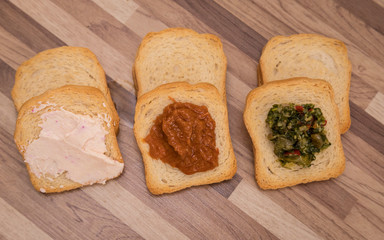 Serving toast with pate