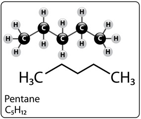 Pentane Molecule Structure